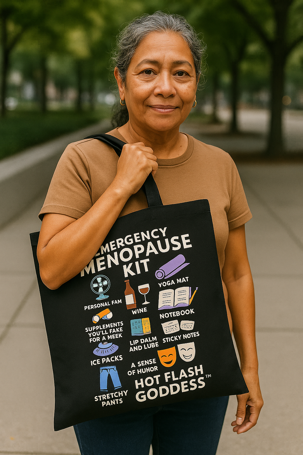 Hot Flash Goddess™ Emergency Menopause Kit Tote – Survival Essentials for Every Mood Swing