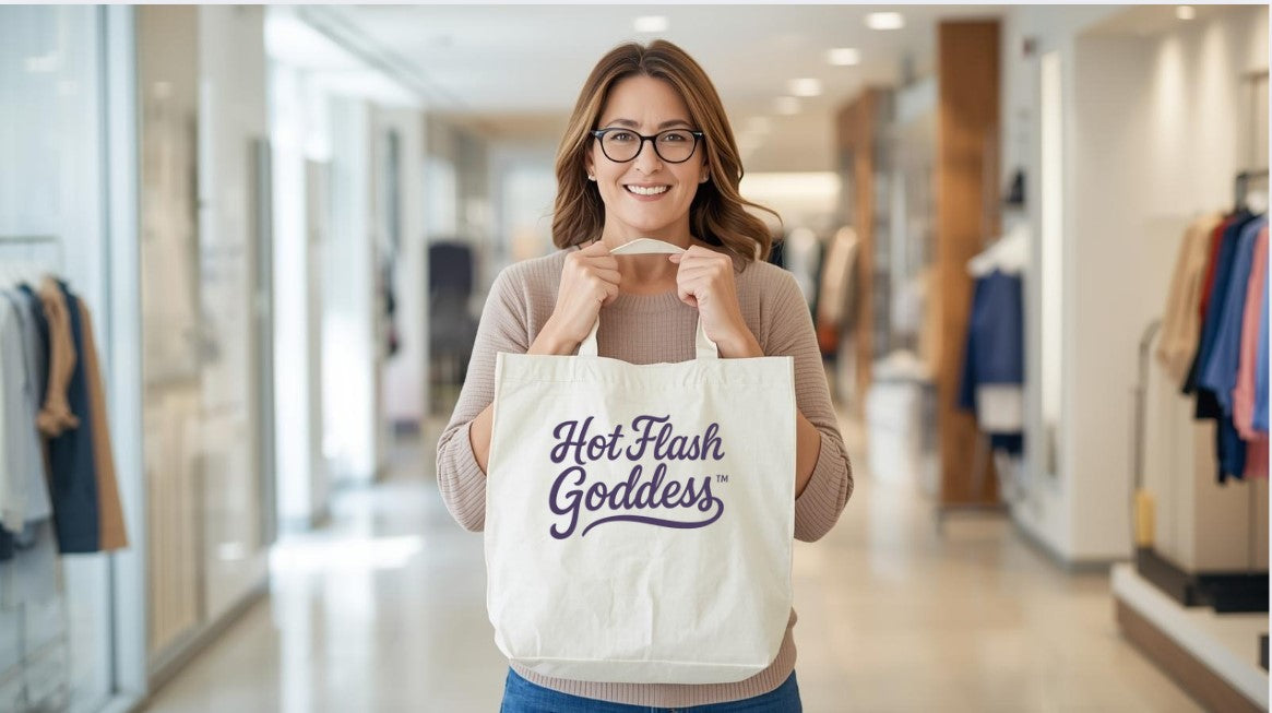 Hot Flash Goddess Bundle #4 Book, Tote, Buttons