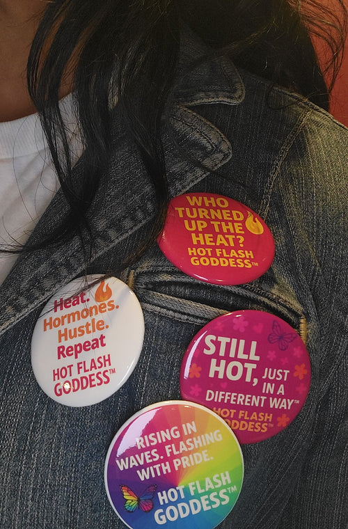Hot Flash Goddess Bundle #1 Book & Buttons